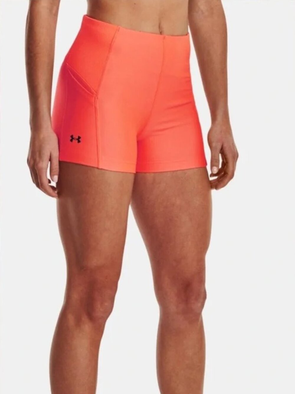 Under Armour Women's Bright Coral High-Rise Athletic Shorts